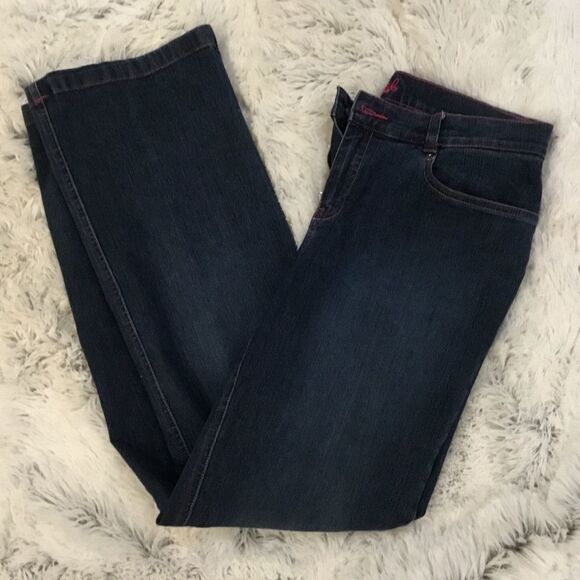 IZOD Jeans with pink trim size 8 - Picture 1 of 13